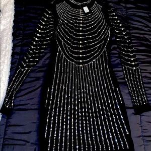 Glam Sparkle Black Dress